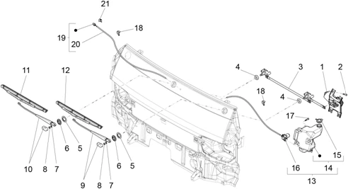 Essuie-glaces avant et arrière