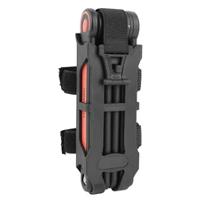 ANTIVOL VELO PLIABLE/PLIANT A CLE NEWTON DIAM 5 mm LONG 85 cm NOIR/ROUGE TYPE COUTEAU (INCLUS SUUPPORT FIXATION, 2 CLES) -NIVEAU SECURITE 6