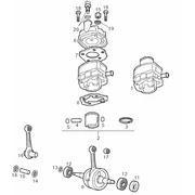 Arbre moteur - Cylindre - Piston
