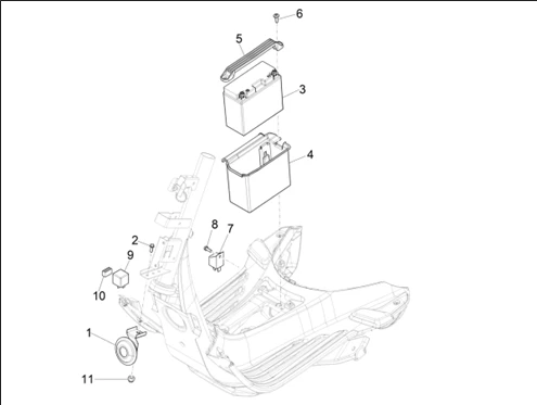 Relais - Batterie - Avertisseur sonore