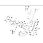 Fourche/tube direction - Ensemble butée dir.