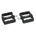PEDALE VTT PLATEFORME DESCENTE / BMX SWITCH JUMP RESINE NOIR FILETAGE 9/16 AVEC PICOTS ARGENT (PAIRE)