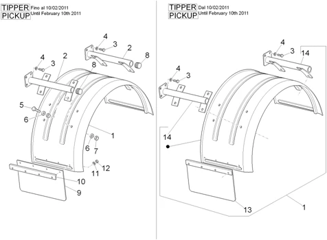 Logement roue - Garde boue