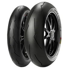 PACK/TRAIN DE PNEU MOTO AVANT + ARRIERE PIRELLI DIABLO SUPERCORSA V2 SC2 RADIAL ZR 120/70-17  FRONT TL 58W + 190/55-17 REAR TL 75W  (VENDU PAR 2)