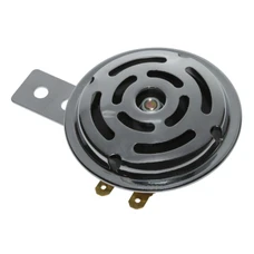 HORN UNIVERSAL FOR MOPED AC 6V (CHROME STEEL) 100DB (Ø 70mm) -SELECTION P2R