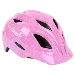 CASQUE VELO ENFANT GIST WELLY ROSE AVEC MOTIFS TAILLE 47-52cm AVEC MOLETTE (VENDU SUR CARTE)