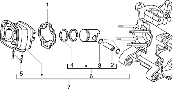 Ensemble cylindre-piston-axe de piston