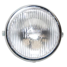 HEADLIGHT FOR MOPED PEUGEOT 103/MBK 51 (CHROME ROUND SHAPED)  -SELECTION P2R-