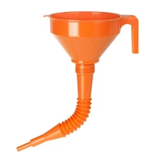 ENTONNOIR PRESSOL EN POLYETHYLENE ORANGE DIAMETRE 160 mm COMBINE AVEC BEC FLEXIBLE (VENDU A L'UNITE)