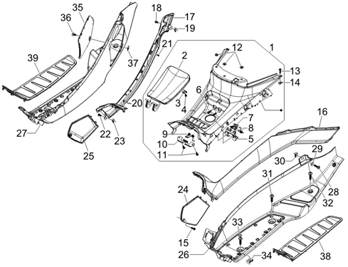 Protection centrale - Repose-pieds