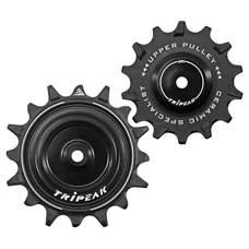 GALET DERAILLEUR VTT TRIPEAK 14-16 DENTS ROULEMENT G5 CERAMIQUE POUR SRAM ETAP AXS 12V. NOIR (BLISTER DE 2)