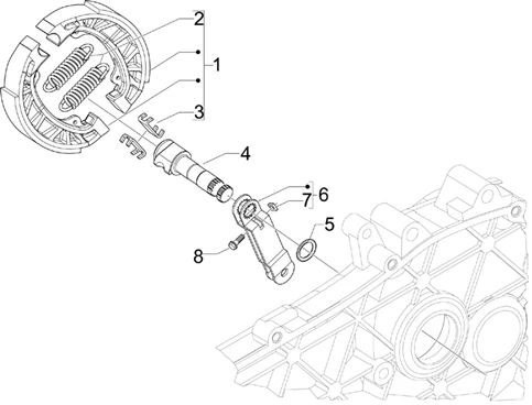 Frein posterieur - Mâchoire