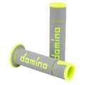 GRIP - DOMINO ORIGINAL- ON ROAD A450 GREY/FLUO YELLOW OPEN END (PAIR).