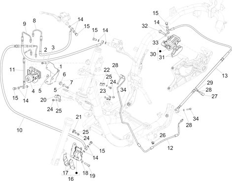 Tuyaus du freins - Etriers de frein (ABS)