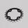 CHAINRING FOR MTB- 4 Arms- INNER FOR TRIPLE 26T.Ø 64 CHINOOK ALUMINIUM BLACK- TA FOR SHIMANO / SRAM / FSA 9 SPEED-.