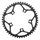 CHANRING FOR ROAD BIKE-5 arms- 48T. Ø110 -OUTER- BLACK -ALUMINIUM- STRONGLIGHT 9/10 Speed (SHIMANO TYPE)