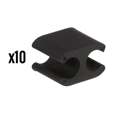 CLIP DOUBLE ELVEDES POUR CABLE / GAINE NOIR 2,5 - 5 mm (VENDU PAR 10) -COMPATIBLE DI2
