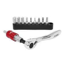 TOOL SET WITH ALLEN ENDS  2-3-4-5-6-8 +TORX ENDS T25-T30 +SCREWDRIVER (SUPPLIED IN A POCKET CASE)