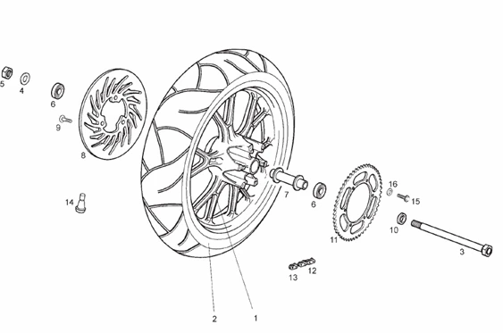 Roue arrière