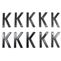 LETTER FOR LICENSE PLATE TIFLEX ALUMINIUM MOTORBIKE/SCOOTER  45mm  K  (SOLD PER 10)