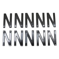 LETTER FOR LICENSE PLATE TIFLEX ALUMINIUM MOTORBIKE/SCOOTER  45mm  N  (SOLD PER 10)