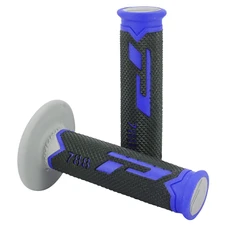 REVETEMENT POIGNEE PROGRIP MOTO OFF ROAD 788 TRIPLE DENSITE BASE COLOR BLEU/NOIR/GRIS CLOSED END 115mm (CROSS/MX) (PAIRE)