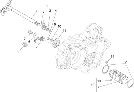 Boîte de vitesses / Selecteur / Desmodromique