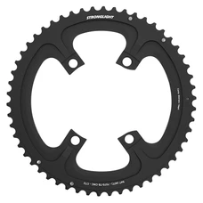 PLATEAU ROUTE 4BRA D.110 POUR SHIMANO DURA ACE 9200 STRONGLIGHT 54DTS EXTERIEUR NOIR CT2 12V. POUR INTERIEUR 40DTS LIVRE AVEC KIT INTRAVIS