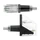 TURN SIGNAL (UNIVERSAL) REPLAY WING TRANSPARENT 3 LEDS ORANGE - RESIN BODY - BLACK MAT ** (PAIR) (L 62mm / H 20mm / Wd 52mm)