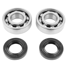 BEARING FOR CRANKSHAFT+SEALS FOR 50CC MOTORBIKE P2R FOR DERBI 50 SENDA, GPR/GILERA 50 SMT, RCR (ENGINE EURO 2 + EURO 3) (KIT 6204 SKF STEEL C4/NITRILE SEAL)