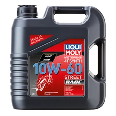 HUILE MOTEUR 4 TEMPS LIQUI MOLY MOTO STREET RACE 4T 10W60  (4 L)  100% SYNTHESE (HUILE MOTEUR OFFICIELLE MOTO 2 ET MOTO 3)