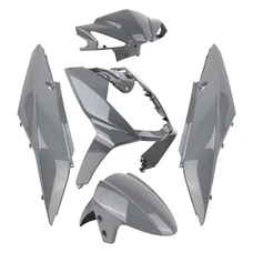CARROSSERIE/CARENAGE SCOOT ADAPTABLE SYM 50 ORBIT 3 GRIS BRILLANT (KIT 5 PIECES) -P2R