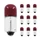 AMPOULE/LAMPE STANDARD 12V 4W CULOT BA9s NORME T4W TEMOIN ROUGE (FEU DE POSITION) (BOITE DE 10) -P2R