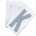 LETTER FOR LICENSE PLATE PVC MOTORBIKE/SCOOTER  45mm  K  (SOLD PER 10)