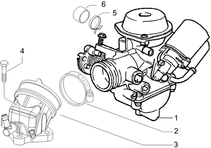 Carburateur complet - Raccord d'admission