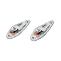 DECORATIVE LIGHTNING REPLAY  "WATER DROP" WING TRANSPARENT/WHITE - WITH ORANGE BULB(L 62mm / H 23mm / W 18mm) (PAIR) **