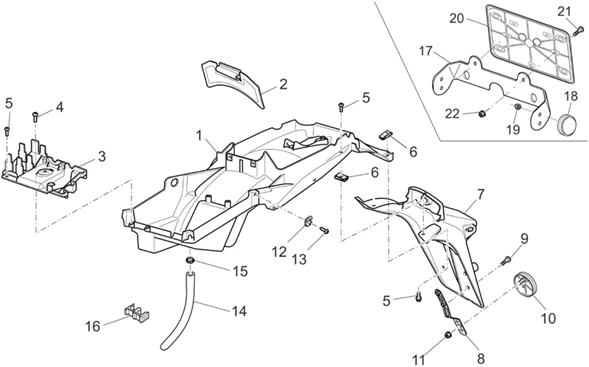 Carrosserie arriere - garde-boue