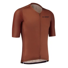 MAILLOT GIST HOMME PODIUM MANCHES COURTES ZIP TOTAL ROUGE BRIQUE XXL -5359