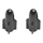 BOUCHON DE VALVE SCOOT/CYCLO REPLAY VS ROCKET ALU NOIR  (PAIRE)