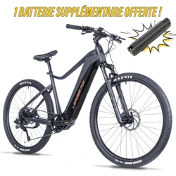 VELO ELECTRIQUE/VAE VTT 29 LEADER FOX KENT 2025 GRIS MAT 9V MOTEUR CENTRAL BAFANG M510 36V 95Nm BATTERIE 20Ah (17,5'' - H54,6cm - TAILLE M - POUR ADULTE DE 168cm à 178cm) + 2ème batterie pour 1 euro