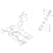 Fourche/tube direction - ensemble butee dir.