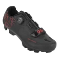 CHAUSSURE VTT GES MOUNTRACER2 NOIR/ROUGE T42 FIXATION MICROCLIP ATOP/VELCRO COMPATIBLE SPD (PAIRE)