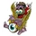STICKER LETHAL THREAT MINI MONSTER FLYING EYEBALL (60x80mm)