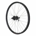 WHEEL FOR MTB 24 - REAR - KARGO /E-BIKE - BLACK - DOUBLE WALLED - SHIMANO HUB M475 DISC 6 Holes - CASSETTE 8/9/10 Speed.- Reinforced - Stainless spokes.