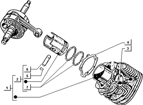 Ensemble cylindre-piston-axe de piston