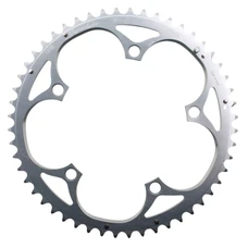 CHANRING FOR ROAD BIKE-5 arms- 52T. Ø135 CAMPAGNOLO -OUTER- SILVER -ALUMINIUM- MICHE (SQUARE TAPPERED) 9/10 Speed