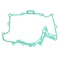 GASKET FOR ENGINE CRANKCASE "PIAGGIO GENUINE PART" 400 500 MP3, X8, X9, X-EVO, BEVERLY/GILERA 500 FUOCO, NEXUS -872914
