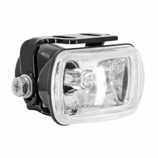 FRONT AUXILIARY LIGHTS - REPLAY -HALOGEN- ADJUSTABLE - LONG RANGE - RECTANGLE SHAPED - BLACK - H3 12V 55W EEC APPROVED - (IDEAL FOR MOTOCROSS NUMBER PLATE)