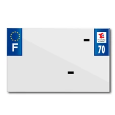 BANDE PLAQUE MOTO 210x130 POUR PVC VIERGE DEP. 70/EURO (VENDU A L'UNITE)