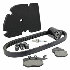 KIT ENTRETIEN MAXISCOOTER ADAPTABLE PIAGGIO 125 VESPA GTS 4T 2007>2015 PLAQUETTE ORGANIQUE (PACK 7 PIECES) -SELECTION P2R STANDARD